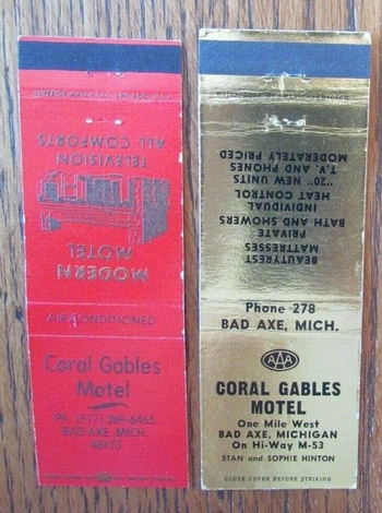 Coral Gables Motel (Apple Creek Inn) - Matchbooks
